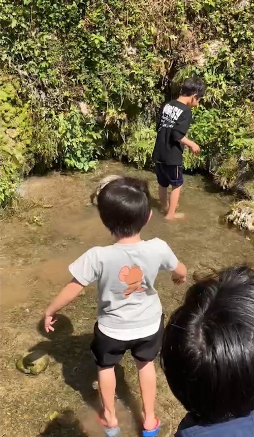 小さな滝発見！
