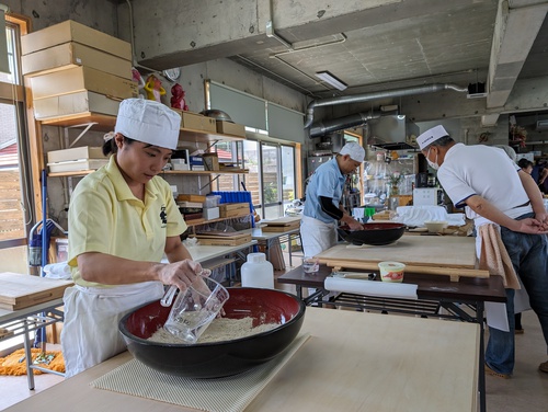 4月のそば打ち会(^^♪富山県　やつおそば大楽