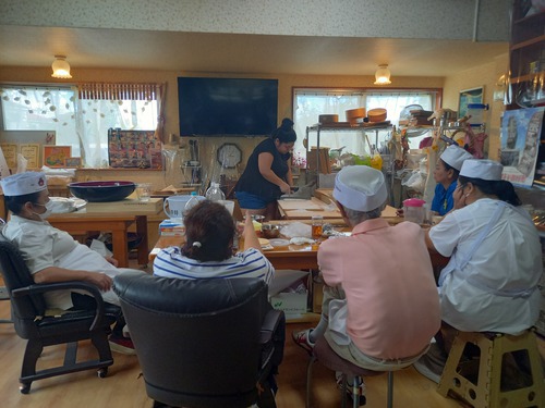 熱血・今川さん・小林さんそば打ち指導\(@^0^@)/