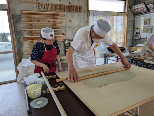 4月のそば打ち会(^^♪富山県　やつおそば大楽