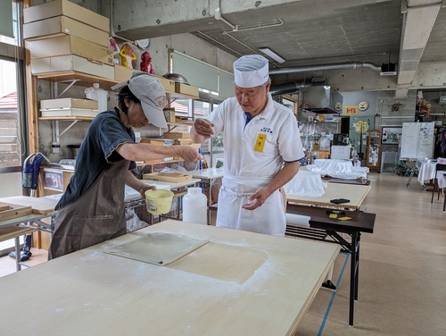 4月のそば打ち会(^^♪富山県　やつおそば大楽