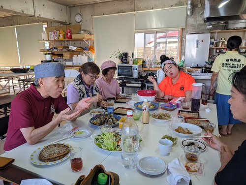 みやこ町蕎麦の会　屋成五段位とそば打ち交流
