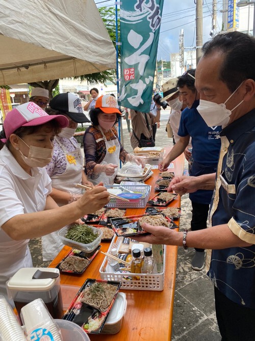 7月5日は名護の日(^^♪そば打ち倶楽部も参加　　　　　　　　　　　　ヽ(✿ﾟ▽ﾟ)ノ