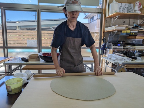 みやこ町蕎麦の会　屋成五段位とそば打ち交流