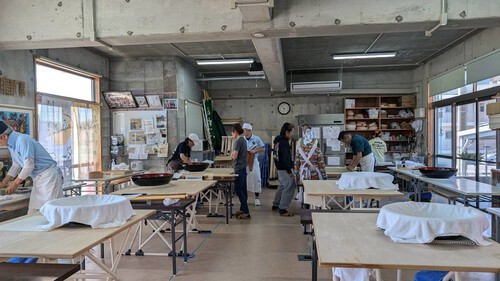 3月のそば打ち練習会・昇段・初段合格祝い