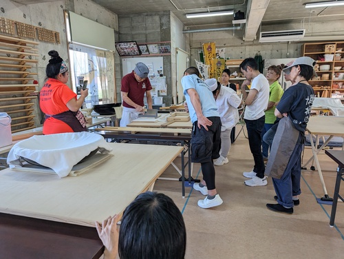 みやこ町蕎麦の会　屋成五段位とそば打ち交流