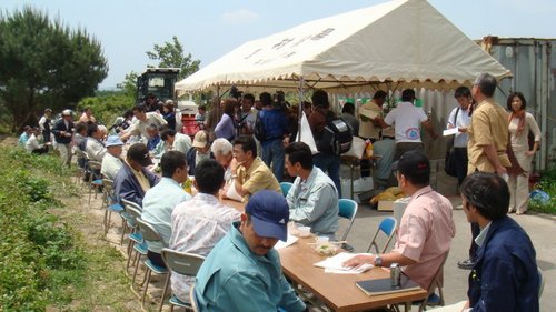 大宜味村でのソバの試食会