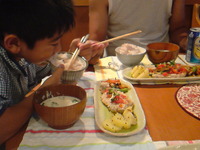 イタリア～ン豚テキ晩ごはん。