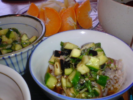 山形名物☆「だし」もどきで朝ごはん