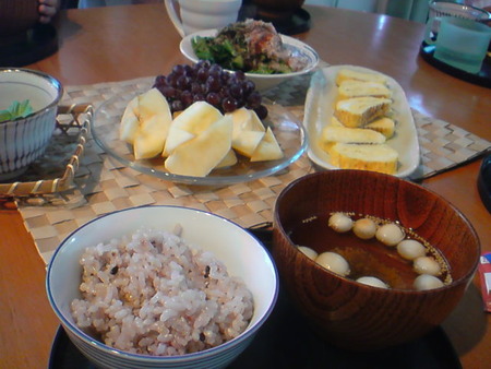 だしまきたまごの朝ごはん。