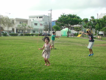 台風一過で外遊び♪