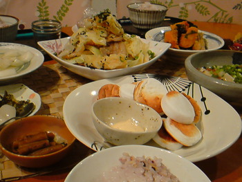 野菜多めでヘルシー晩ごはん。