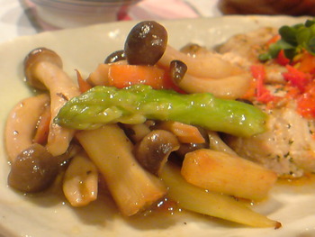 イタリア～ン豚テキ晩ごはん。