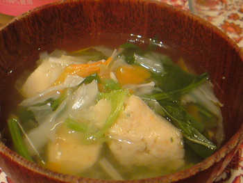 エビつみれ入り野菜スープ