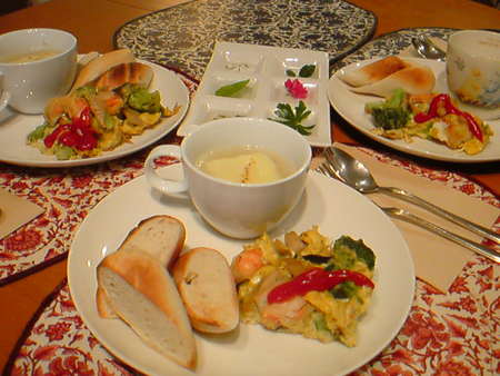 アホ＆オニオングラタンスープの夕飯