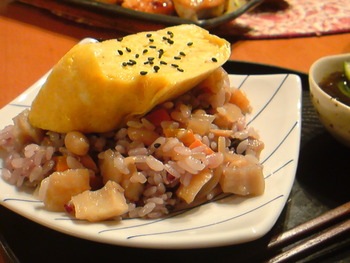 煮豆まぜごはん。