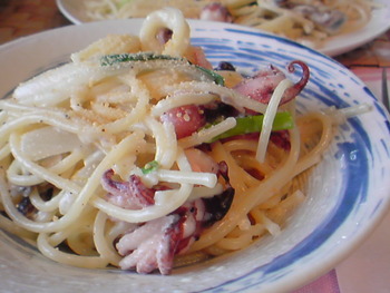 イイダコのクリームパスタ☆ランチ。
