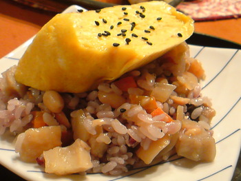 煮豆まぜごはん。