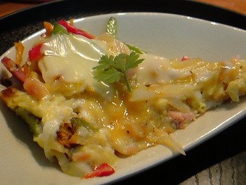 具だくさんのｽﾊﾟﾆｯｼｭｵﾑﾚﾂ。