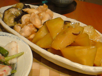 パパイヤと鶏ササミの治部煮。