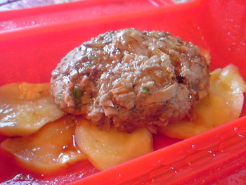 ルクエで一人ランチ☆ハンバーグ