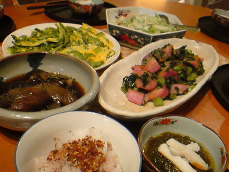 沖縄野菜の夕飯