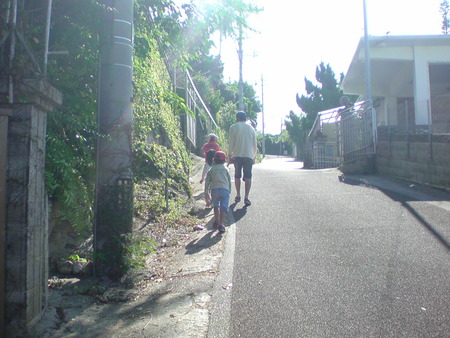 通学路確認しながら・・・