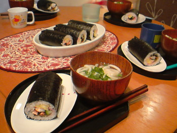 恵方巻き。我が家風