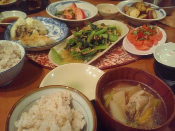 正月明けのウチごはん。
