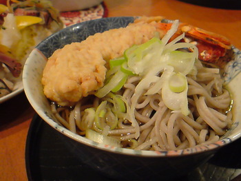 残り物で寿司とお蕎麦。