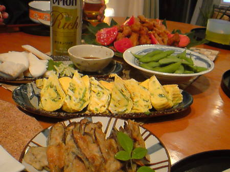 蕎麦屋のメニューにありそうな・・・夕飯です。