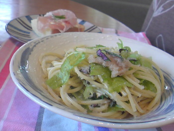 辛子明太子の野菜サラダ風パスタ☆