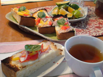 野菜ピザトースト