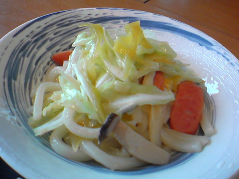 焼きうどん朝食♡