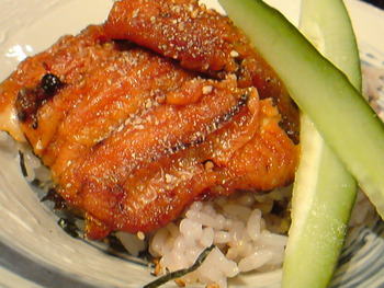 旦那さん念願のうなぎ飯♪
