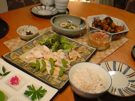 鶏胸肉の酒蒸し柚子こしょうを効かせて♪