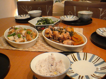 急いで作った日の夕飯。