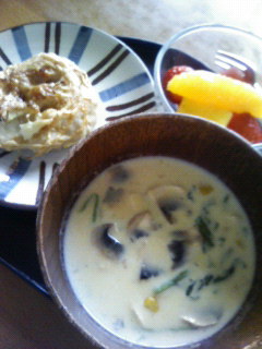 スープと手作りパン