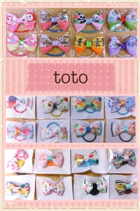 「toto」さんのリボンヘアゴム