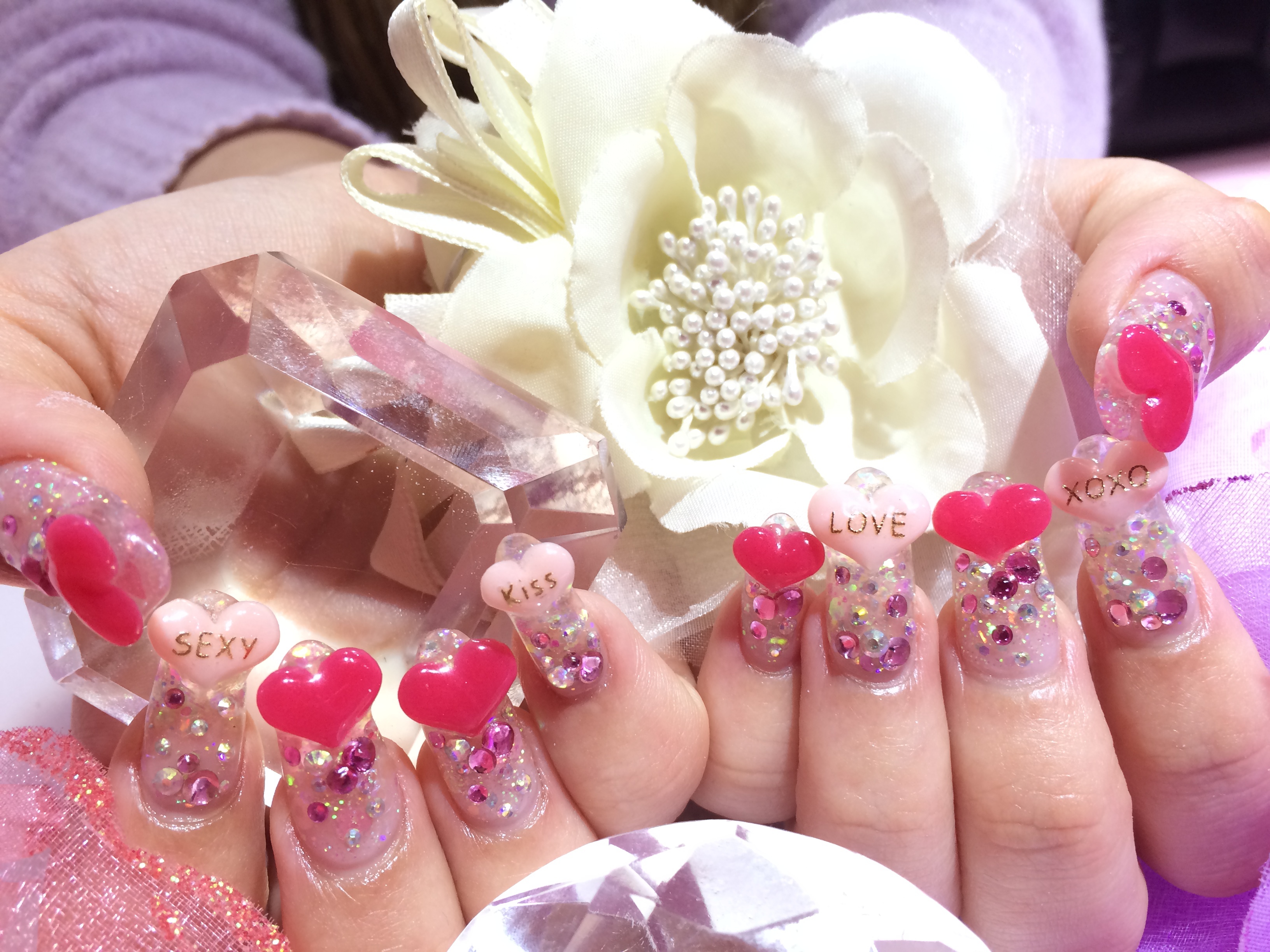 Pinky Merumo ネイリストのブログ バレンタインネイル