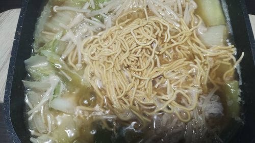 夕ご飯　煮込みラーメン