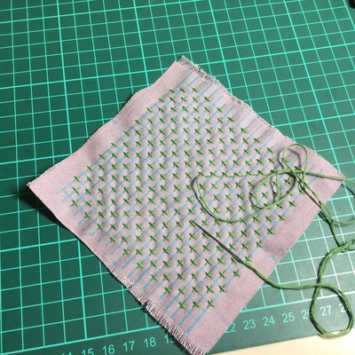 ハンドメイドキルト 刺し子 刺し子でもう1枚: Quilt39