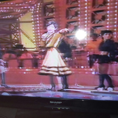 昔〜むかし？　若い頃　NHK 紅白歌合戦に　応援で〜
