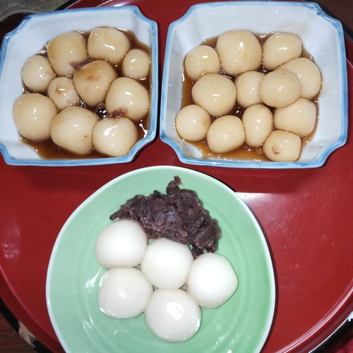 今日は十五夜　フチャギ、お団子〜