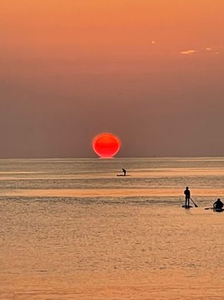 久しぶりの夕陽