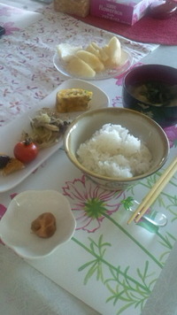 今日の朝御飯と子供達のお弁当 2012/07/18 08:16:40