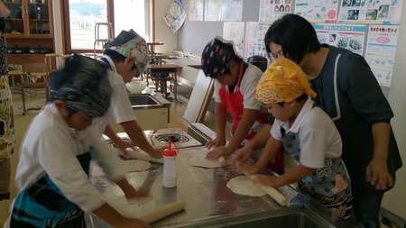 うるま市あげな小学校手打ち教室