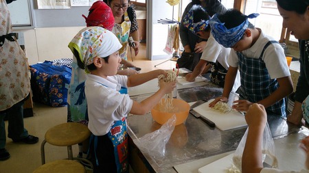 うるま市あげな小学校手打ち教室