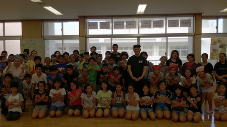 比屋根小学校沖縄そば手打ち教室