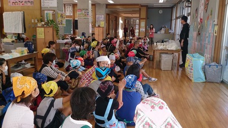 具志頭小学校親子手打ち教室